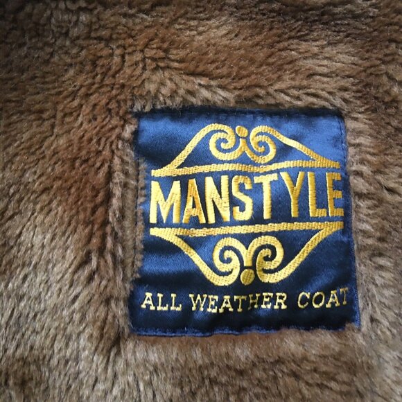 Manstyle All Weather Brown Khaki Coat Removable Fur Lining Men’s Sz 38R - Picture 5 of 11